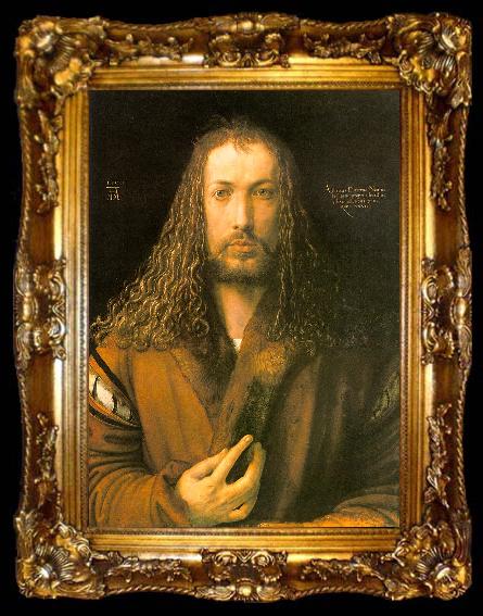 framed  Albrecht Durer Self Portrait in a Fur Coat, ta009-2